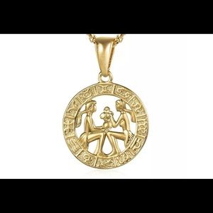 Gemini Zodiac Sign Gold Filled 18” Necklace